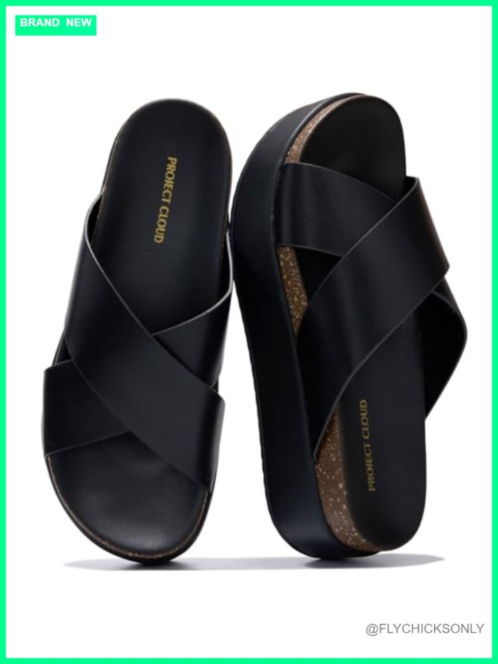Platform Wedge Sandals Women Slip On Cross Strap Water Resistant Comfort